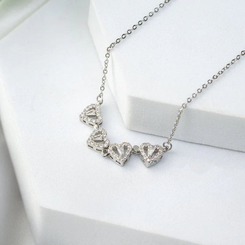 Magnetic Clover Heart Necklace